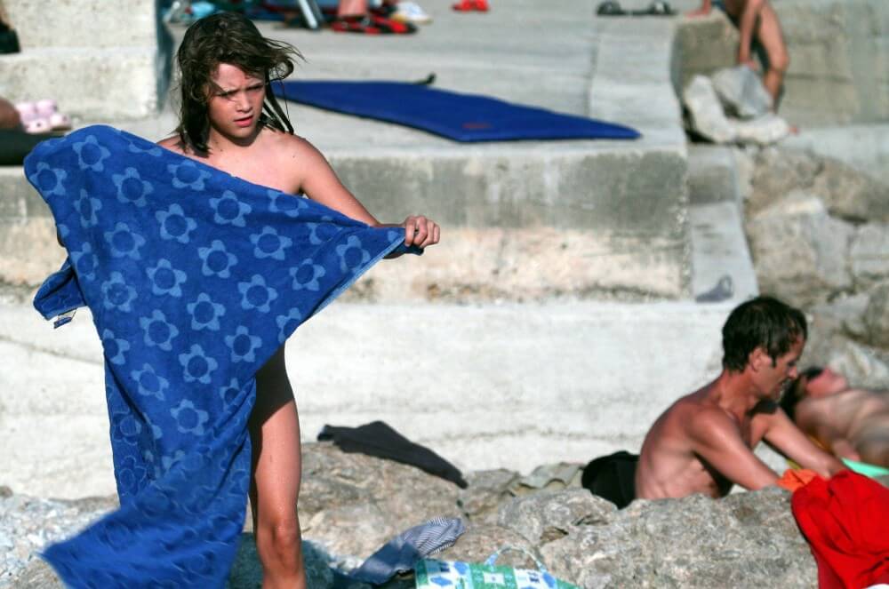 Nudist Rocky Family Angle - The concept of being without clothes
