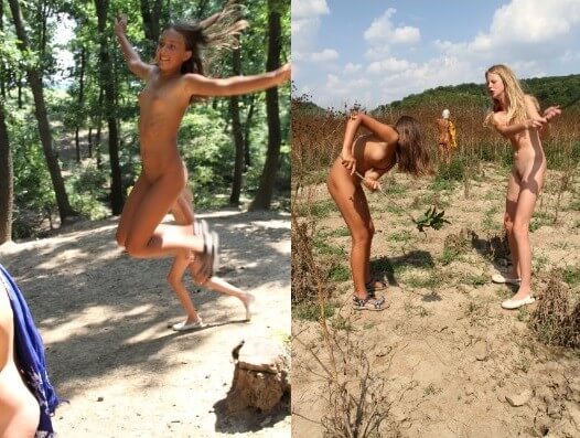 Sailing Ship Family photos - Active naturists on vacation