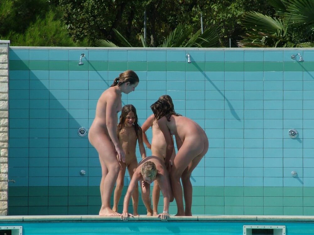 FKK Outdoor Children Pool pics - Overcoming inhibitions is one of the goals of nudism