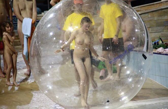 Holiday in the pool photos - Growing up on a nude beach