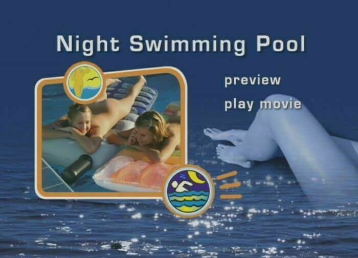 Naturist Freedom: Night swimming pool - A spontaneous movement toward nudity