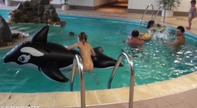 Naturism - Indoor dolphin ride Full HD upd - Peace and tranquility are important values for naturists