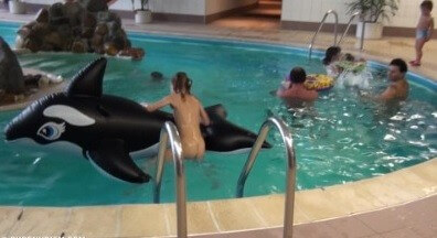 Indoor dolphin ride Full HD - Freedom and naturalness are important to naturists